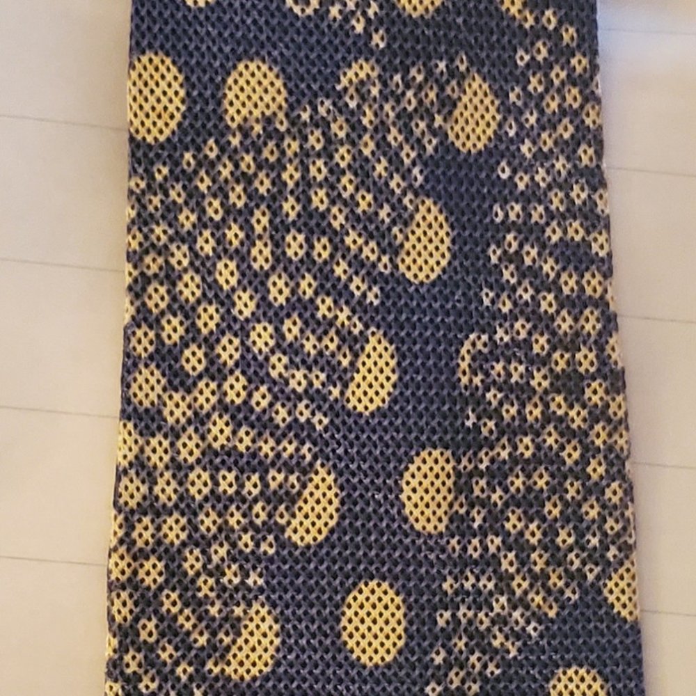 Japanese Format Men's Neck Tie (Tan & Blue)